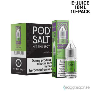 Pod Salt Bar Salts Nexus | Berry Lime Ice | 10ml E-Juice | 14mg Saltnikotin | 10pack