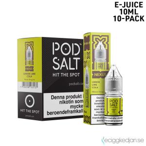 Pod Salt Bar Salts Nexus | Lemon Lime Cola | 10ml E-Juice | 14mg Saltnikotin | 10pack