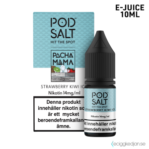 Pod Salt Fusion | Pacha Mama Strawberry Kiwi Ice | 10ml E-Juice | 14mg Saltnikotin