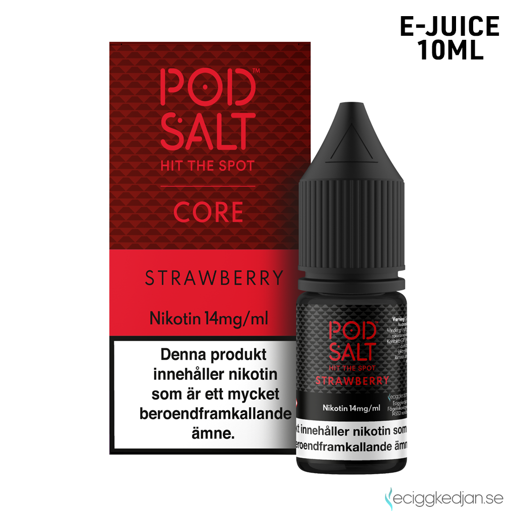 Pod Salt Core | Strawberry | 10ml E-Juice | 14mg Saltnikotin