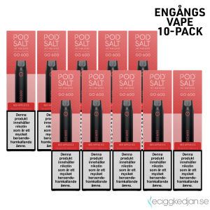 Pod Salt GO 600 | Red Apple Ice | Engångs Vape | 10-pack