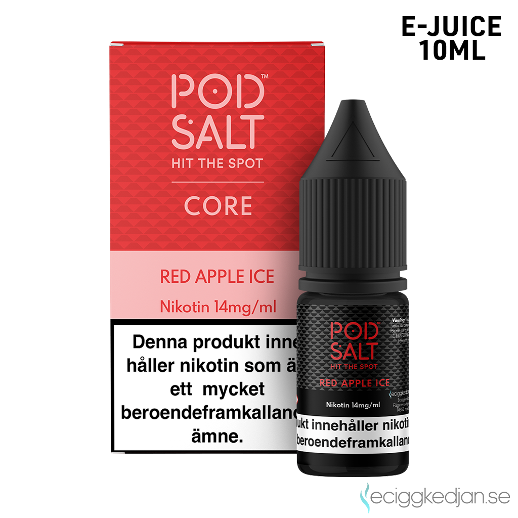 Pod Salt Core | Red Apple Ice | 10ml E-Juice | 14mg Saltnikotin
