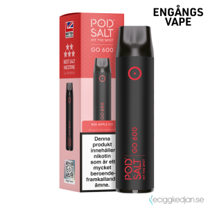 Pod Salt GO 600 | Red Apple Ice | Engångs Vape | OBS!! Utgånget Datum