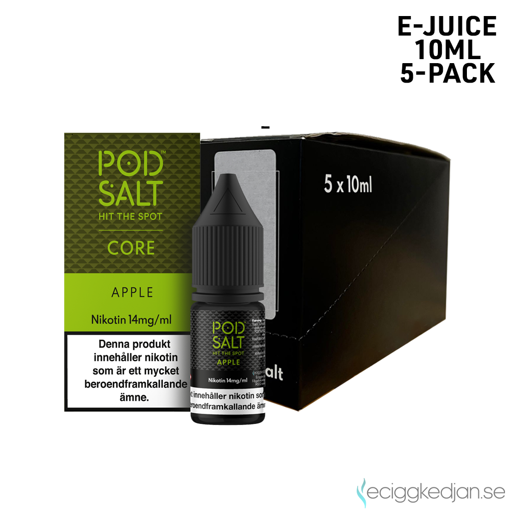 Pod Salt Core | Apple | 10ml E-Juice | 14mg Saltnikotin | 5pack
