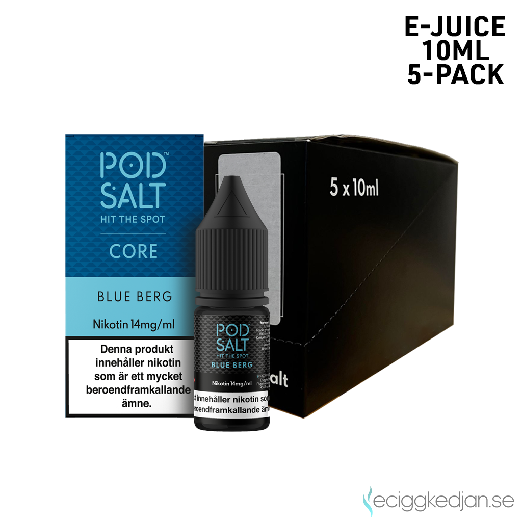 Pod Salt Core | Blue Berg | 10ml E-Juice | 14mg Saltnikotin | 5pack