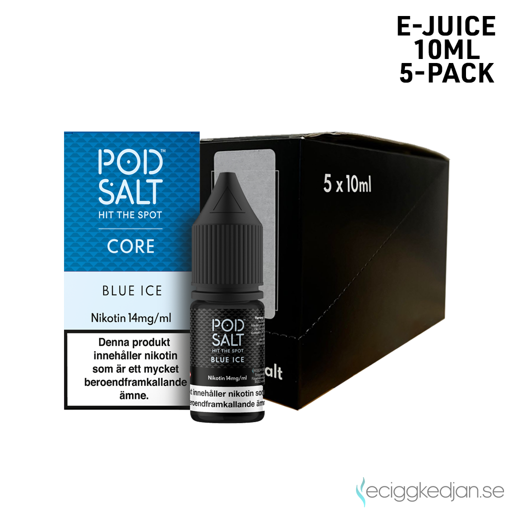Pod Salt Core | Blue Ice | 10ml E-Juice | 14mg Saltnikotin | 5pack