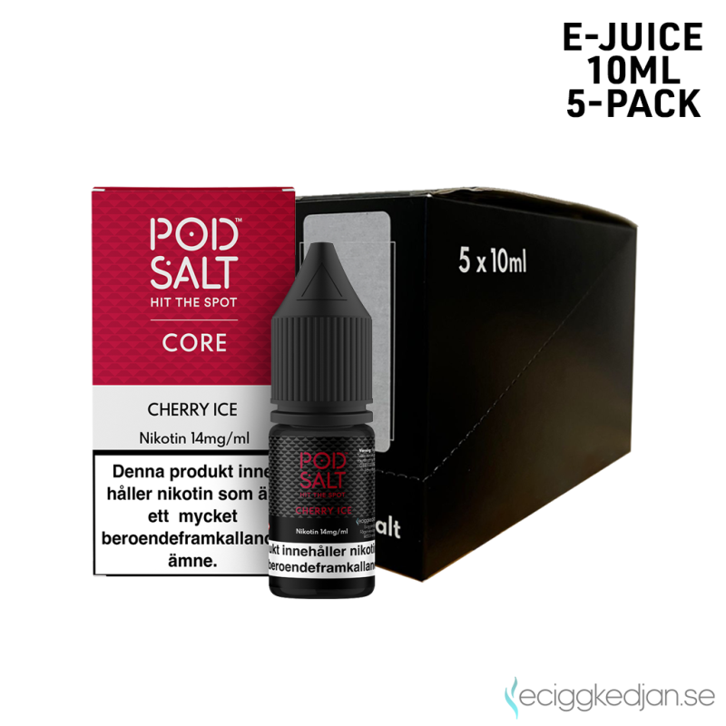 Pod Salt Core | Cherry Ice 10ml E-Juice 14mg Saltnikotin 5pack