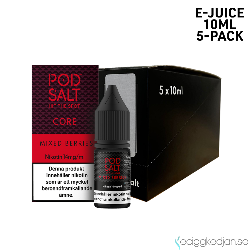 Pod Salt Core | Mixed Berries | 10ml E-Juice | 14mg Saltnikotin | 5pack