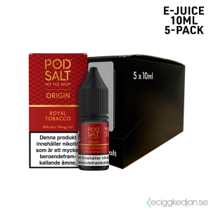 Pod Salt Origin | Royal Tobacco | 10ml E-Juice | 14mg Saltnikotin | 5pack