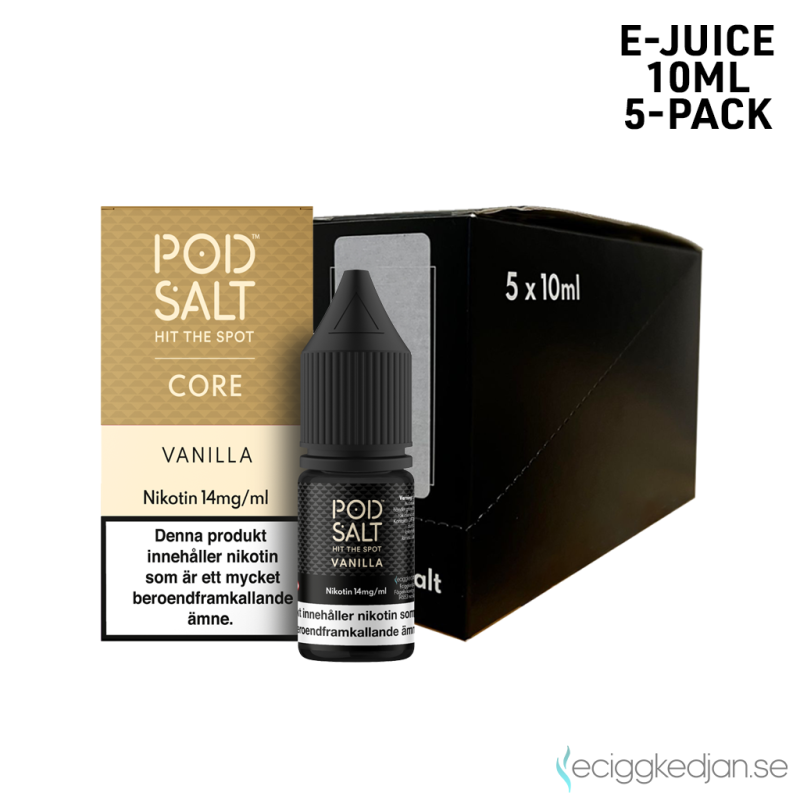 Pod Salt Core | Vanilla 10ml E-Juice 14mg Saltnikotin 5pack
