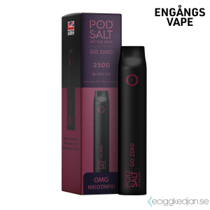 Pod Salt Go ZERO 2500 | Black Ice | Engångs Vape | 0mg | 7ml | OBS!! Utgånget Datum