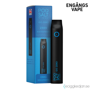 Pod Salt Go ZERO 2500 | Blue Raspberry | Engångs Vape | 0mg | 7ml | OBS!! Utgånget Datum