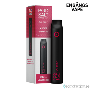 Pod Salt Go ZERO 2500 | Cherry Ice | Engångs Vape | 0mg | 7ml | OBS!! Utgånget Datum