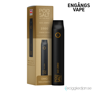 Pod Salt Go ZERO 2500 | Cuban Creme | Engångs Vape | 0mg | 7ml | OBS!! Utgånget Datum