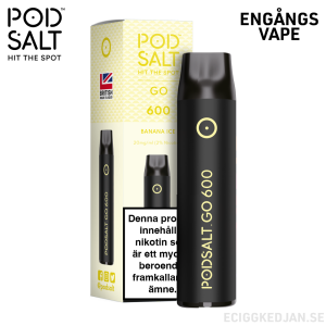 Pod Salt GO 600 | Banana Ice | Engångs Vape  | OBS!! Utgånget Datum