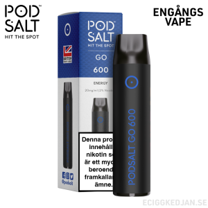 Pod Salt GO 600 | Blue Bull | Engångs Vape  | OBS!! Utgånget Datum