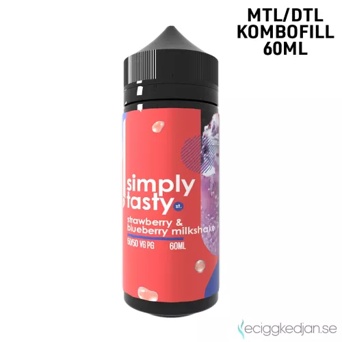 Simply Tasty | Strawberry Blueberry Milkshake | 60ml Kombofill
