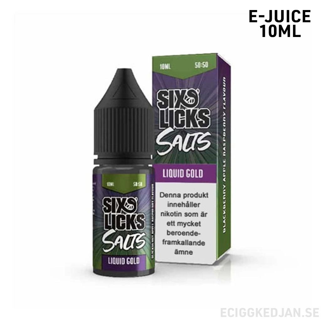 Six Licks | Liquid Gold | 10ml E-Juice
