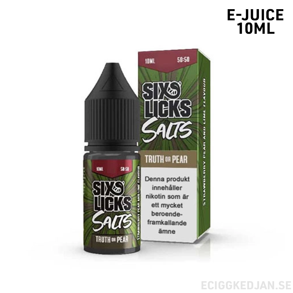 Six Licks | Truth or Pear | 10ml E-Juice