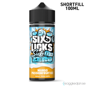 Six Licks Sub Zero| Mango Passionfruit Ice | 100ml Shortfill