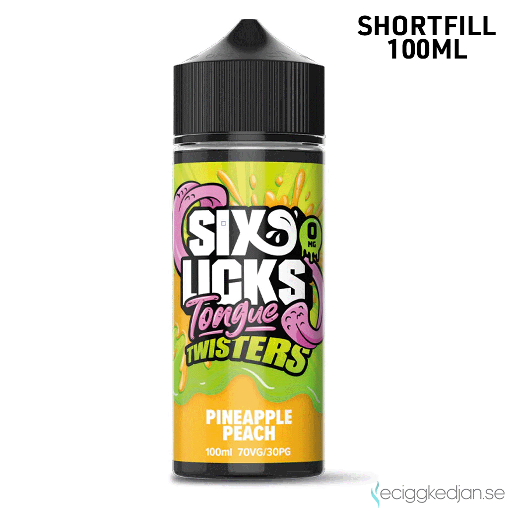 Six Licks Tongue Twisters| Pineapple Peach | 100ml Shortfill
