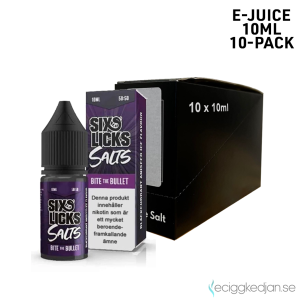 Six Licks | Bite the Bullet | 10ml E-Juice | 14mg Saltnikotin | 10pack