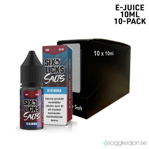 Six Licks | Bluemonia | 10ml E-Juice | 14mg Saltnikotin | 10pack