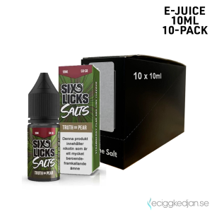 Six Licks | Truth or Pear | 10ml E-Juice | 14mg Saltnikotin | 10pack
