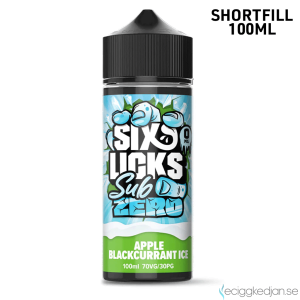 Six Licks Sub Zero| Apple Blackcurrant Ice | 100ml Shortfill