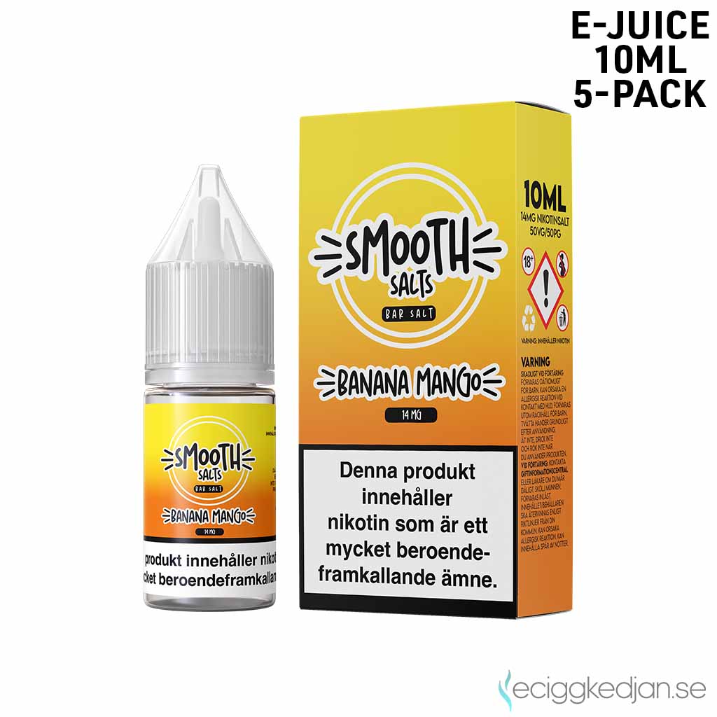 Smooth Salt Fruit | Banana Mango | 10ml E-Juice | 14mg Saltnikotin | 5pack