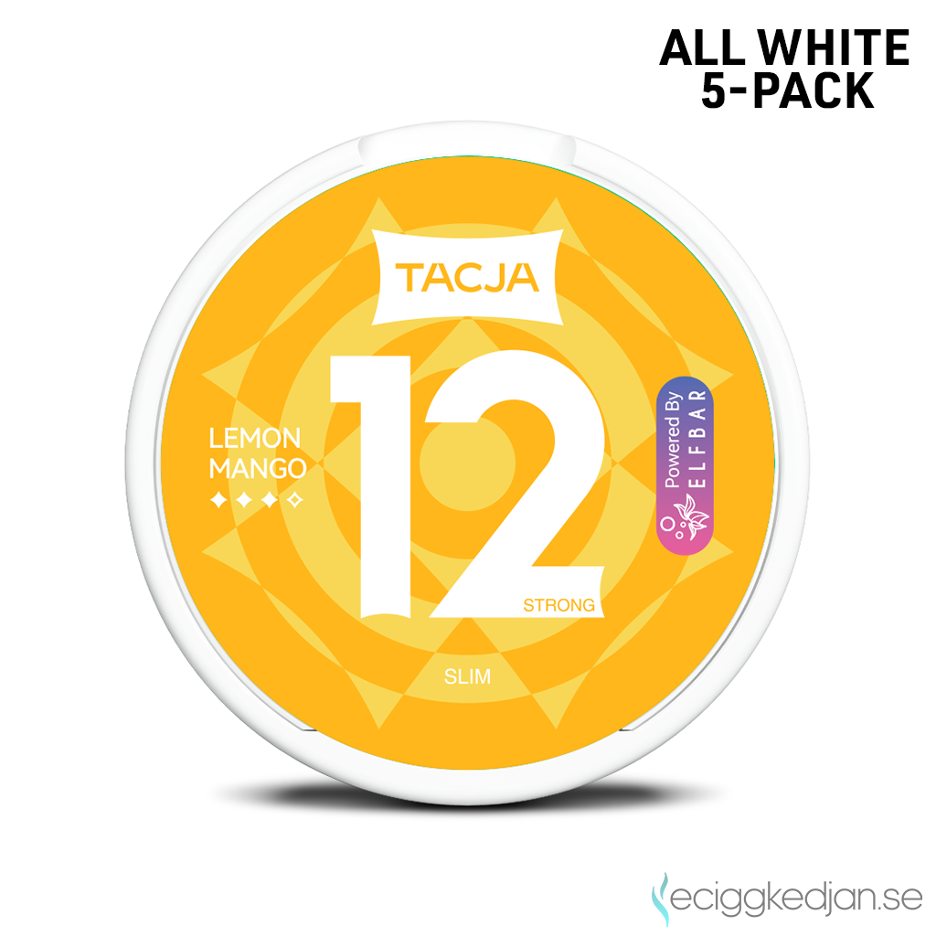 Tacja Slim | Lemon Mango | All White | 12mg | 5pack