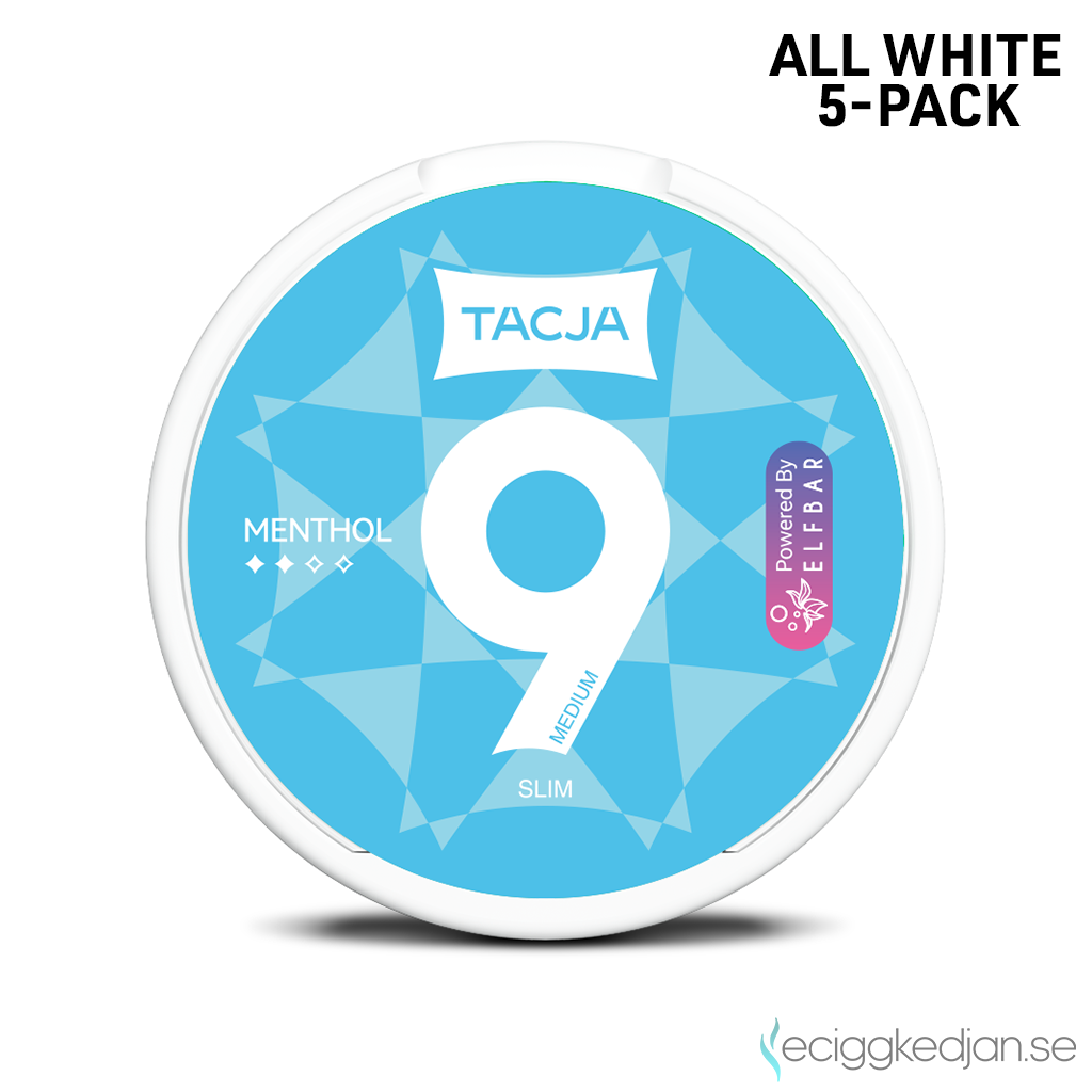 Tacja Slim | Menthol | All White | 9mg | 5pack