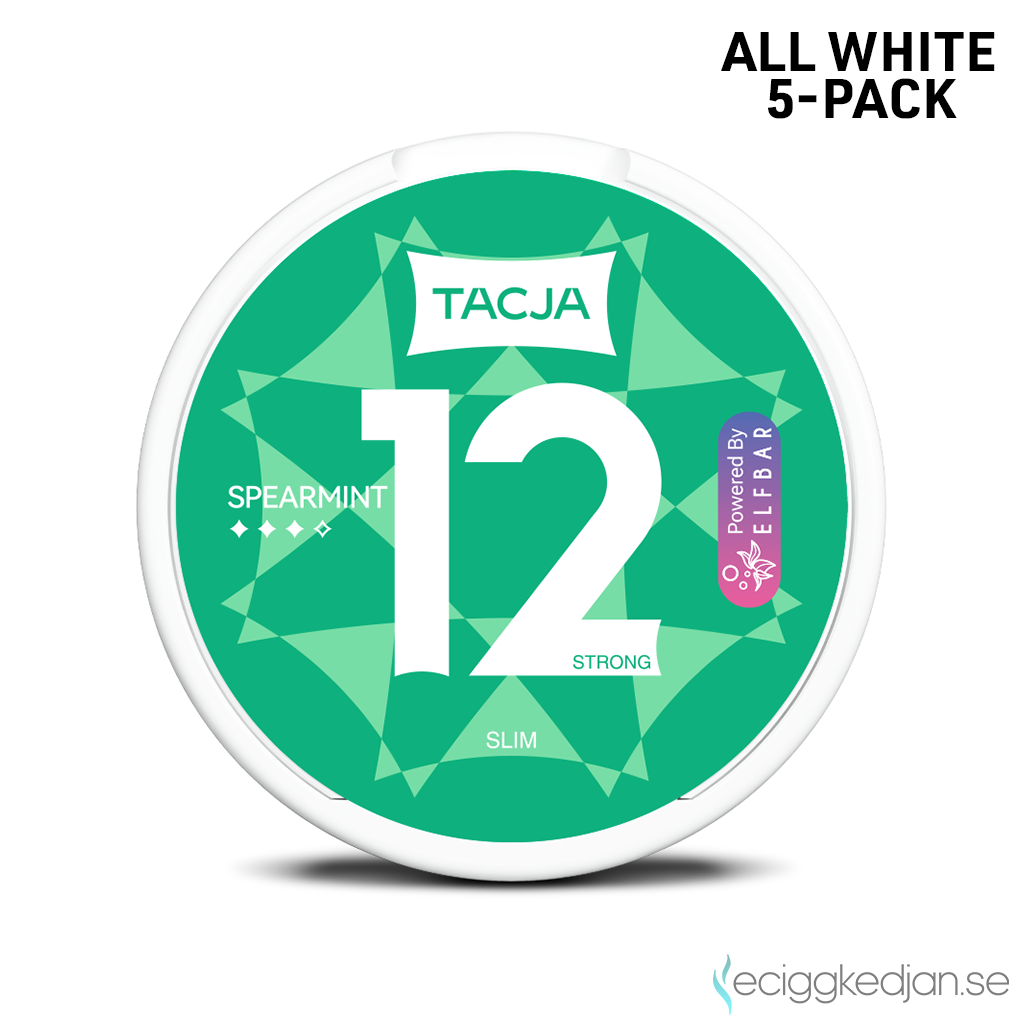 Tacja Slim | Spearmint | All White | 12mg | 5pack