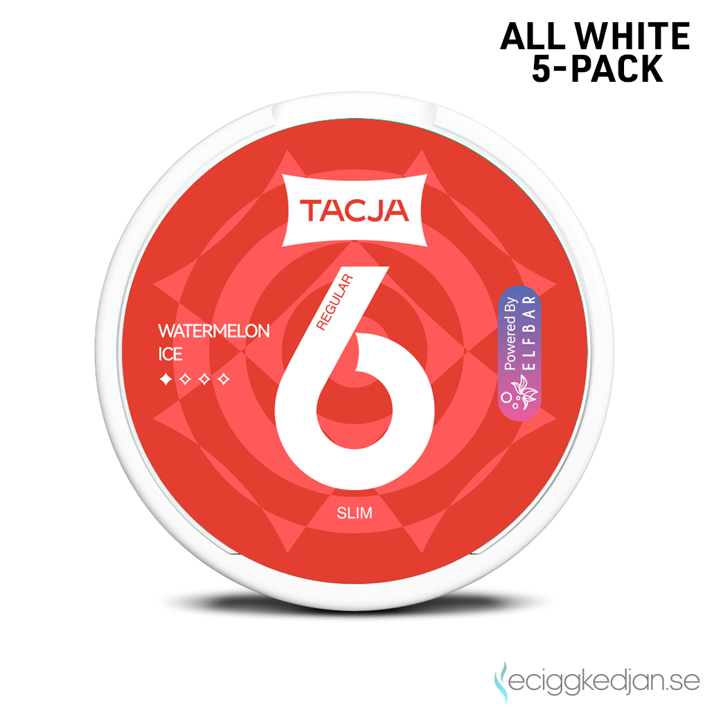 Tacja Slim | Watermelon Ice | All White | 6mg | 5pack