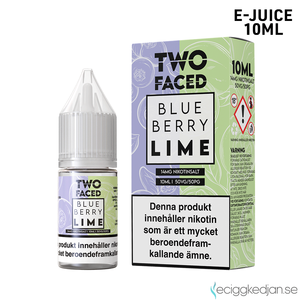 Two Faced | Blueberry Lime | 10ml E-Juice | 14mg Saltnikotin
