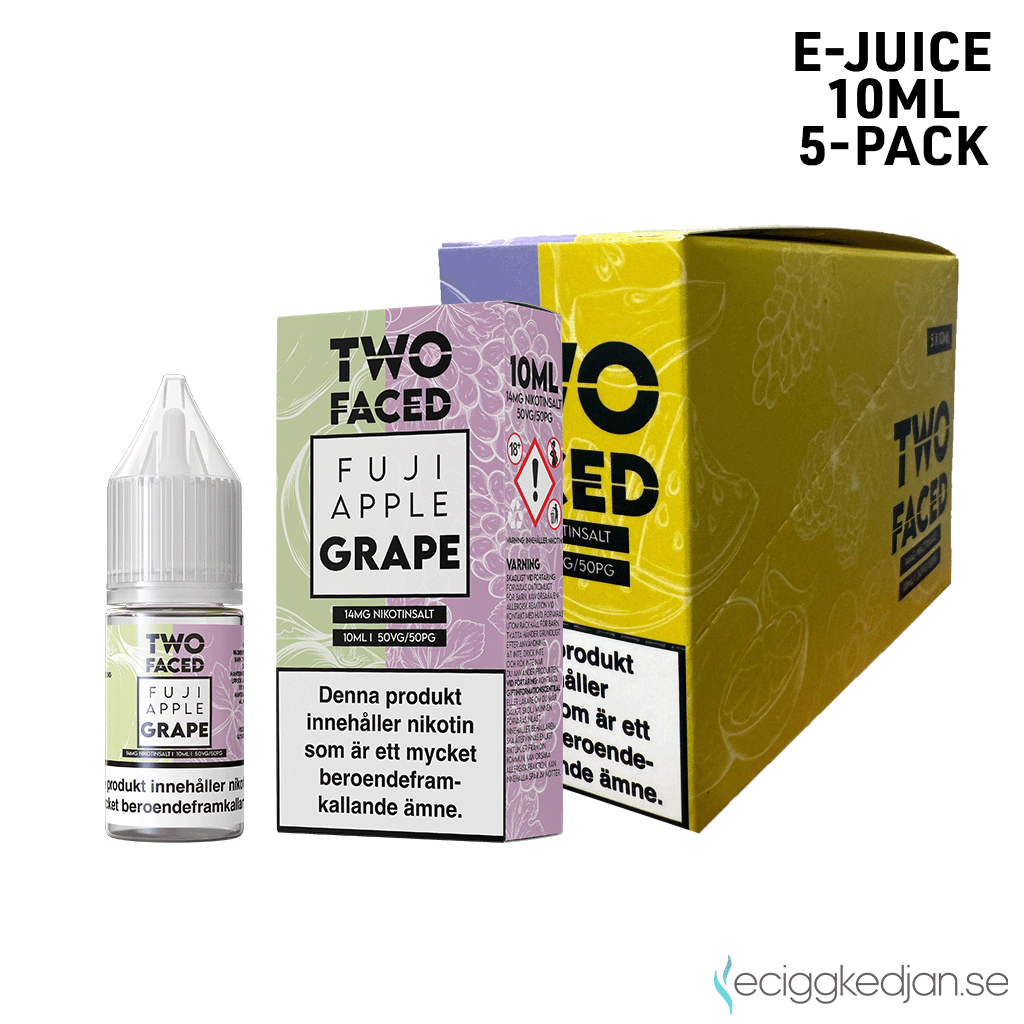 Two Faced | Fuji Apple Grape | 10ml E-Juice | 14mg Saltnikotin | 5pack