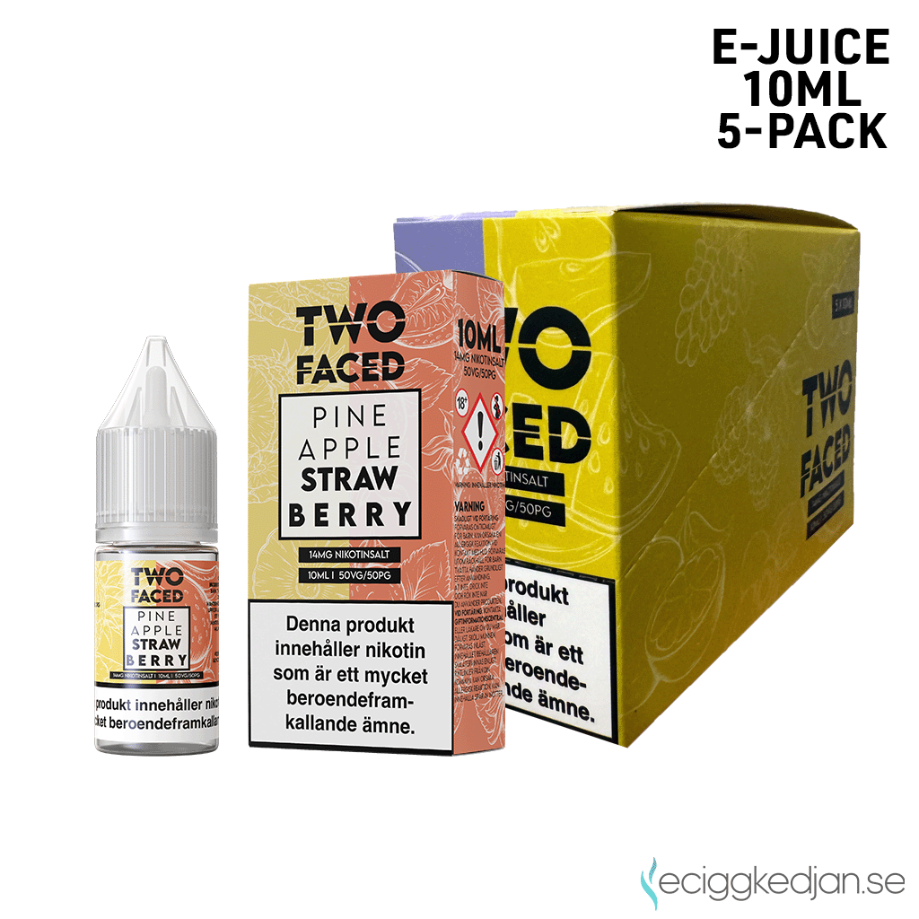 Two Faced | Pineapple Strawberry | 10ml E-Juice | 14mg Saltnikotin | 5pack