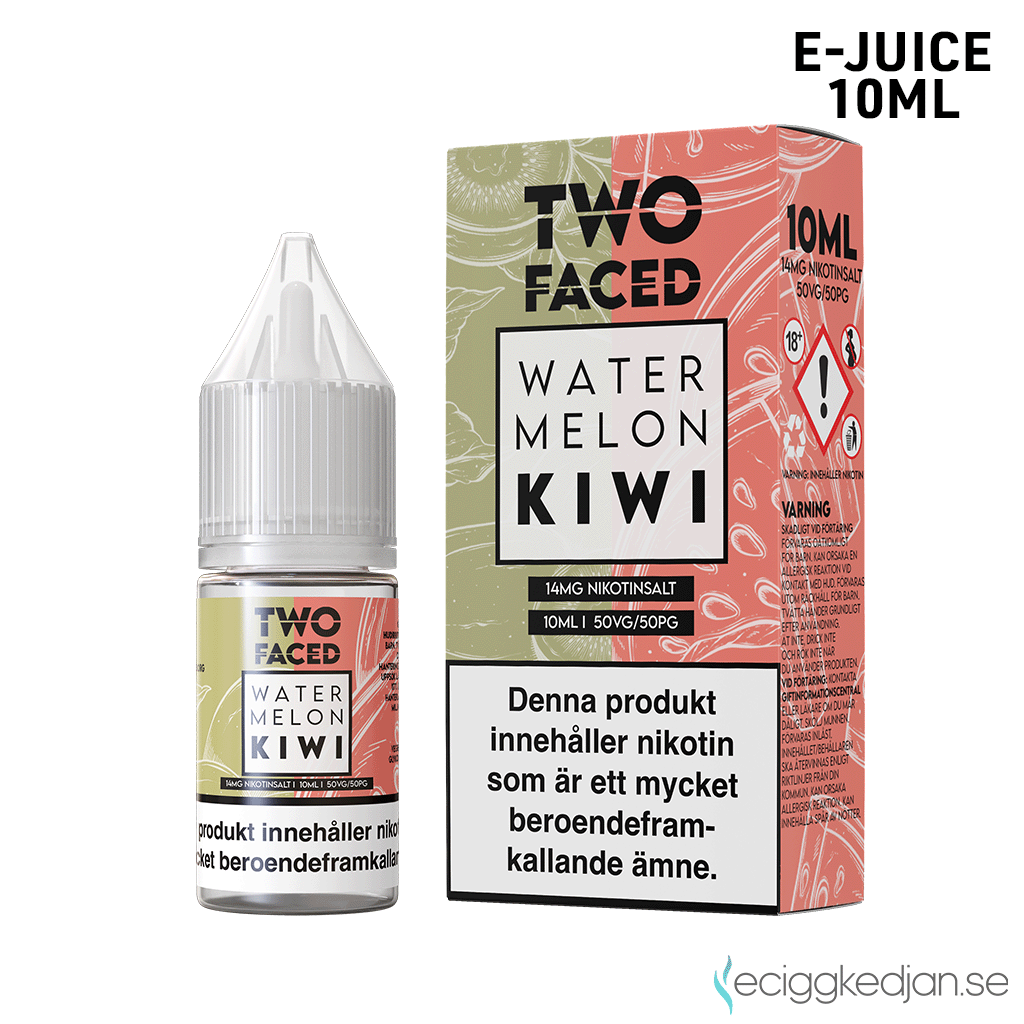 Two Faced | Watermelon Kiwi | 10ml E-Juice | 14mg Saltnikotin