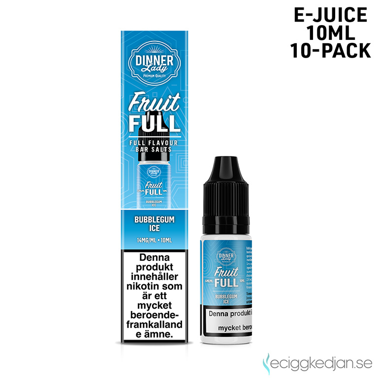 Dinner Bar Salts | Bubblegum Ice | 10ml E-Juice | 14mg Saltnikotin | 10pack
