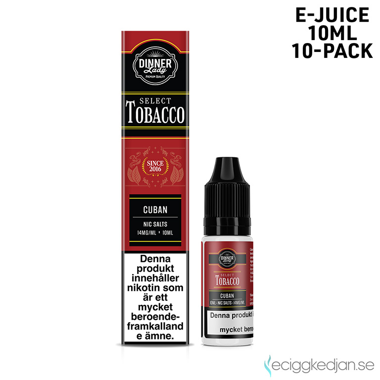 Dinner Bar Salts | Cuban Tobacco | 10ml E-Juice | 14mg Saltnikotin | 10pack