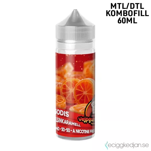 Vejpgummans Godis | Apelsinkaramell | 60ml Kombofill