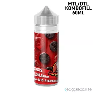 Vejpgummans Godis | Hallonlakrits | 60ml Kombofill