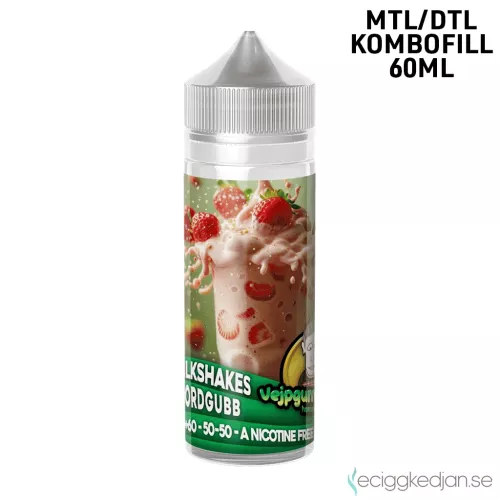 Vejpgummans Milkshake | Jordgubb | 60ml Kombofill