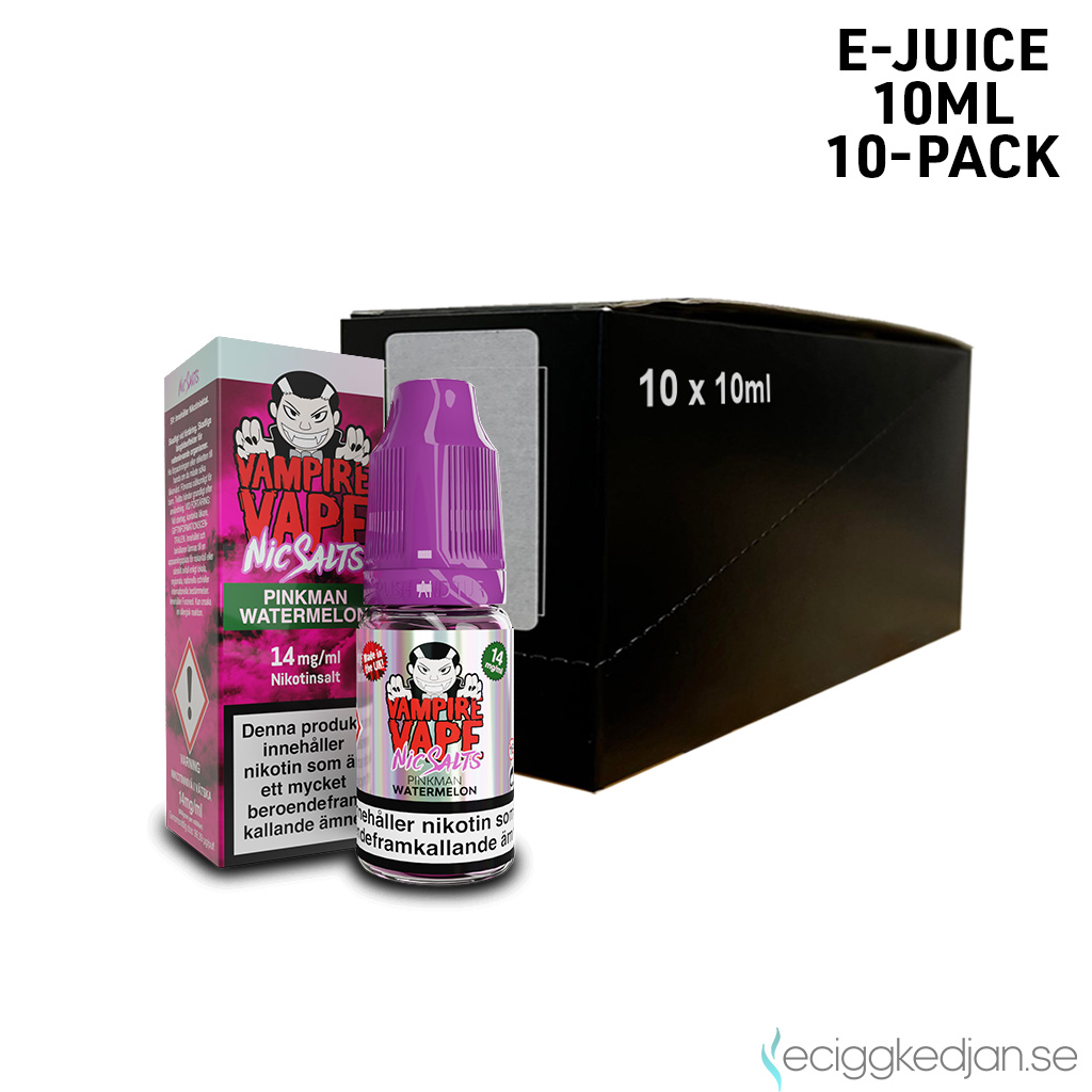 Vampire Vape | Pinkman Watermelon | 10ml E-Juice | 14mg Saltnikotin | 10pack