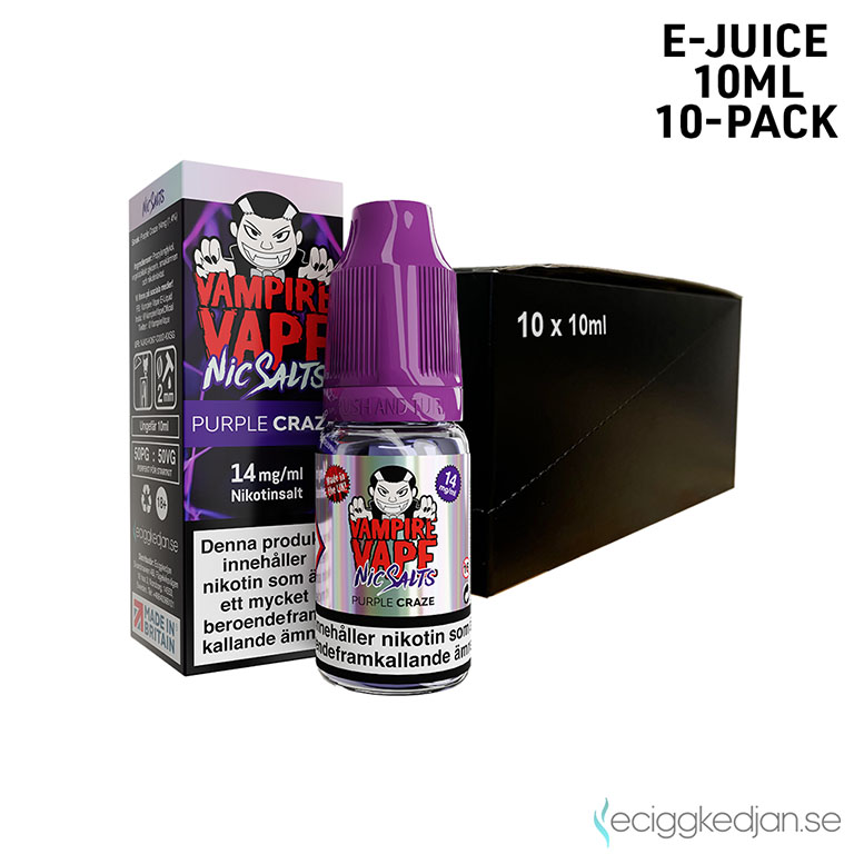 Vampire Vape | Purple Craze | 10ml E-Juice | 14mg Saltnikotin | 10pack