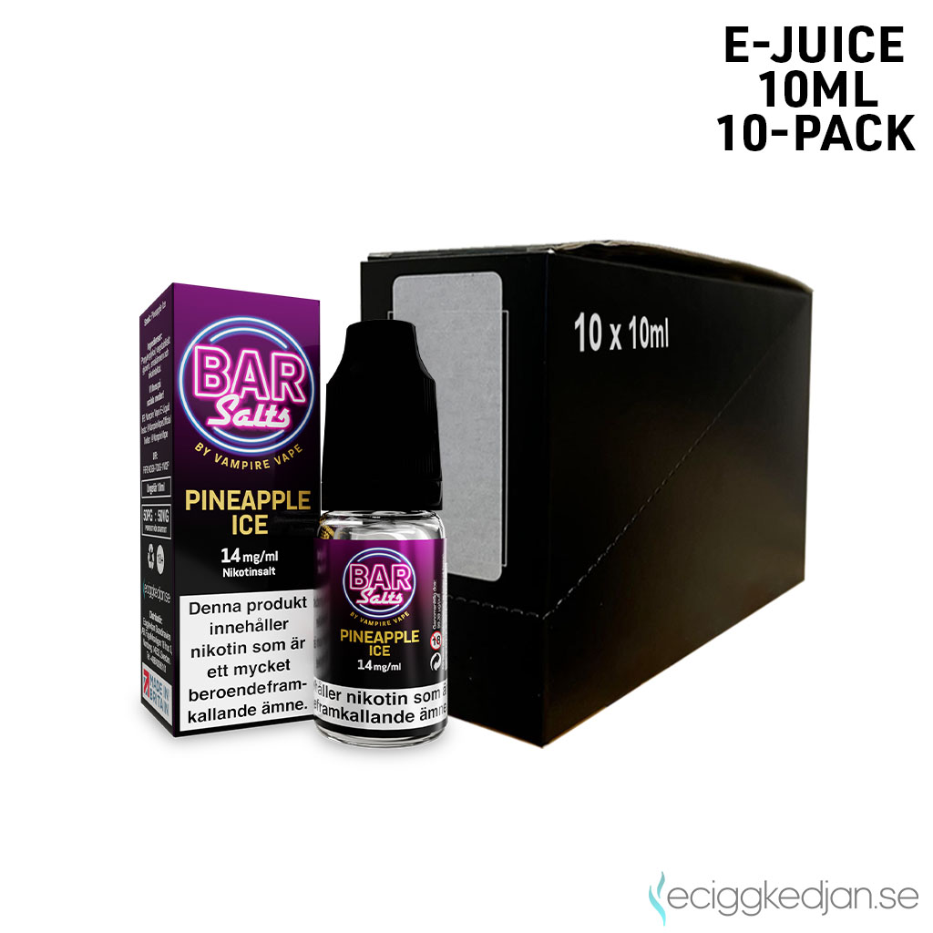 Bar Salts | Pineapple Ice | 10ml E-Juice | 14mg Saltnikotin | 10pack Bar Salts | Pineapple Ice | 10ml E-Juice | 14mg Saltnikotin | 10pack