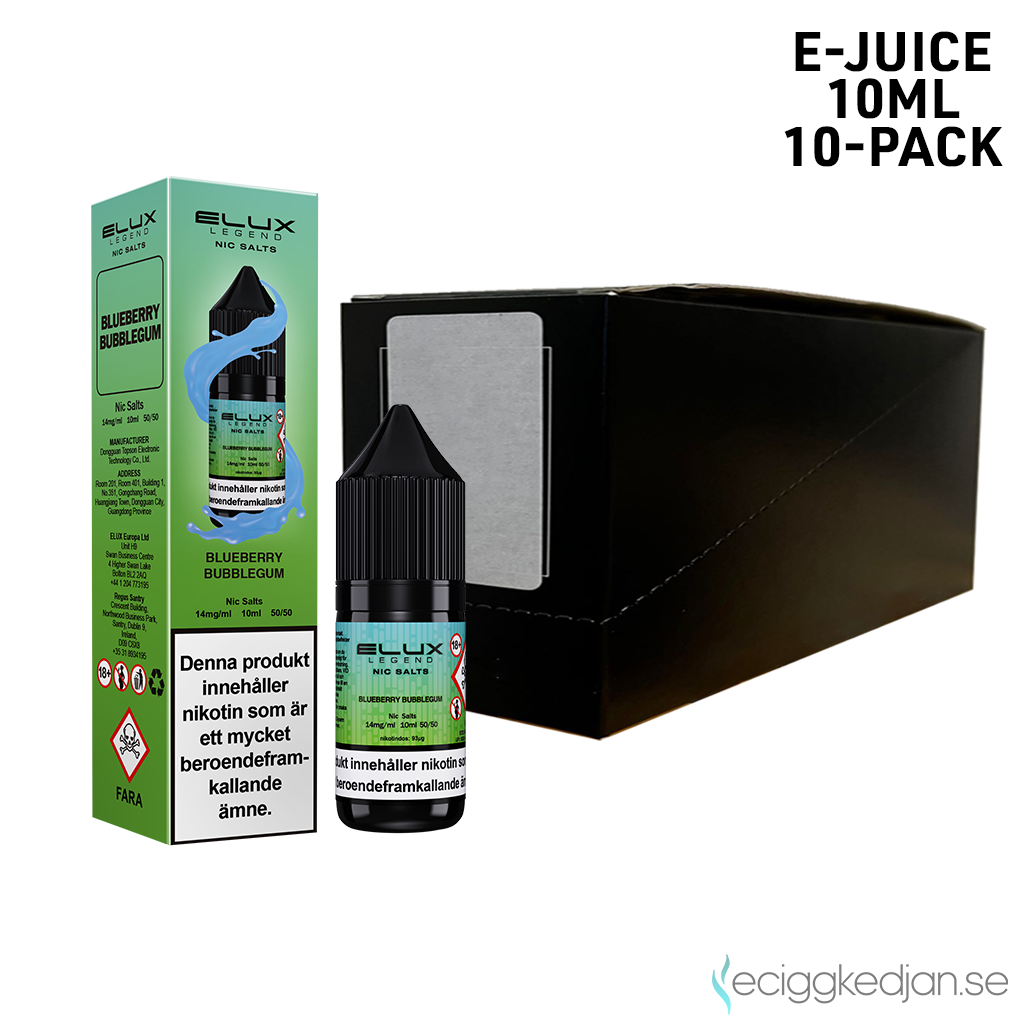 elux legend bubblegum Elux Legends | Blueberry Bubblegum | 10ml E-Juice | 14mg Saltnikotin