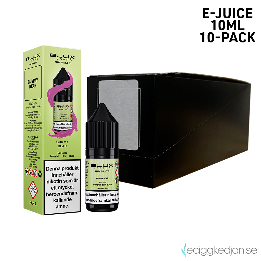 elux legend gummy bear Elux Legends | Gummy Bear | 10ml E-Juice | 14mg Saltnikotin