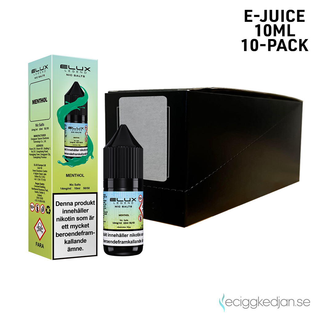 elux legend menthol Elux Legend Nic Salt E-Liquid Box of 10 main image 0