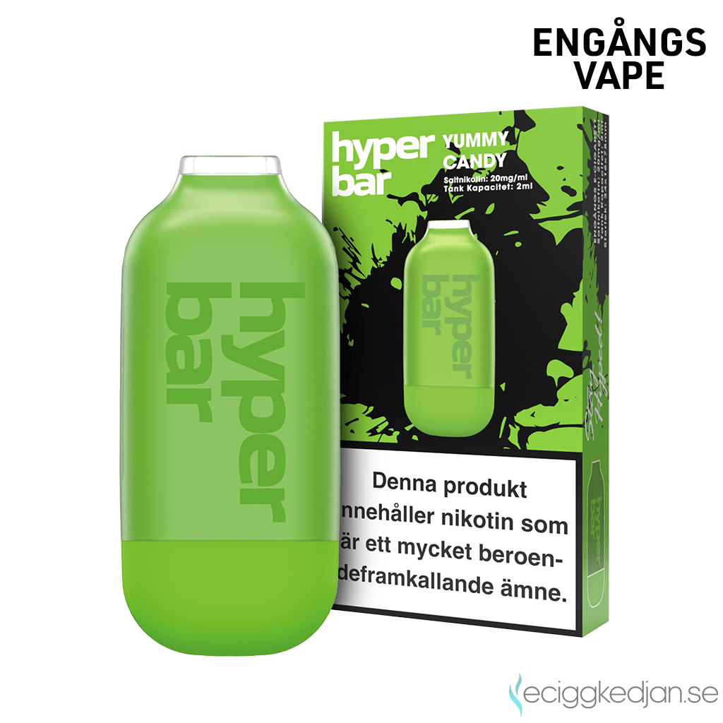 yummy bar vape Hyper Bar Mesh - Yummy Candy Engångs Vape